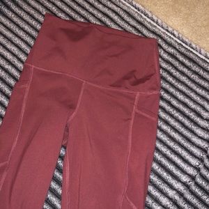 Pink colored leggings